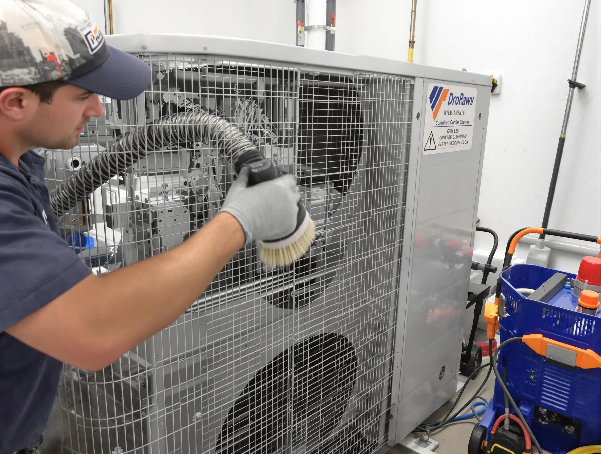 Hanceville Air Duct Cleaning specialist performing precision AC coil cleaning for improved system performance in Hanceville