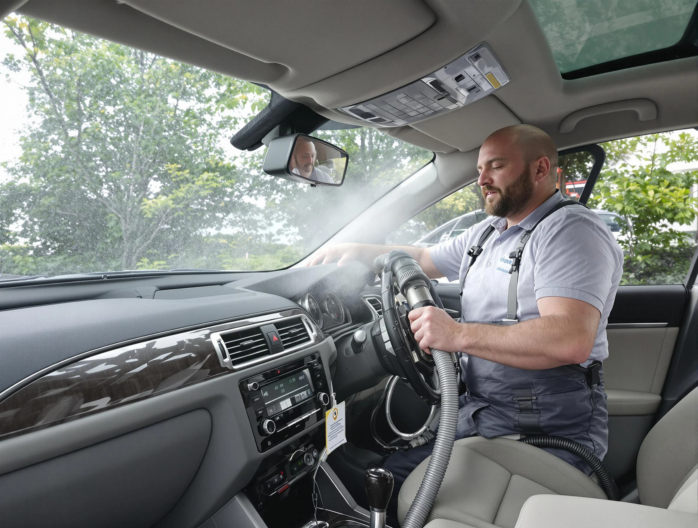 Hanceville Air Duct Cleaning specialist performing professional car duct cleaning in Hanceville